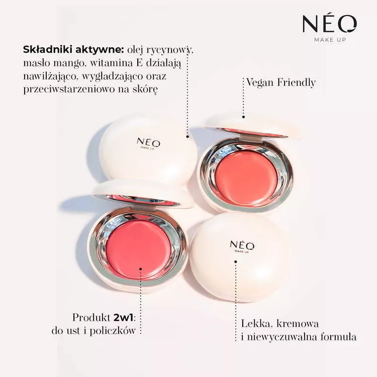 Neo Makeup Intense Serum Lip & Cheek Głęboko Odżywcze Masełko do Ust i Policzków Nr 01 Pink 5g