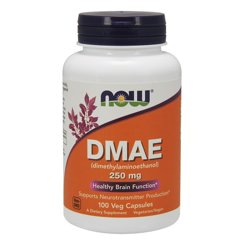 NOW Foods DMAE 250mg Wsparcie Produkcji Neuroprzekaźników 100 Kapsułek