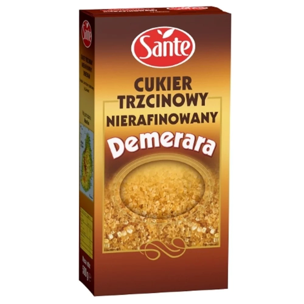 Sante Demerara Cukier Trzcinowy Nierafinowany 500g