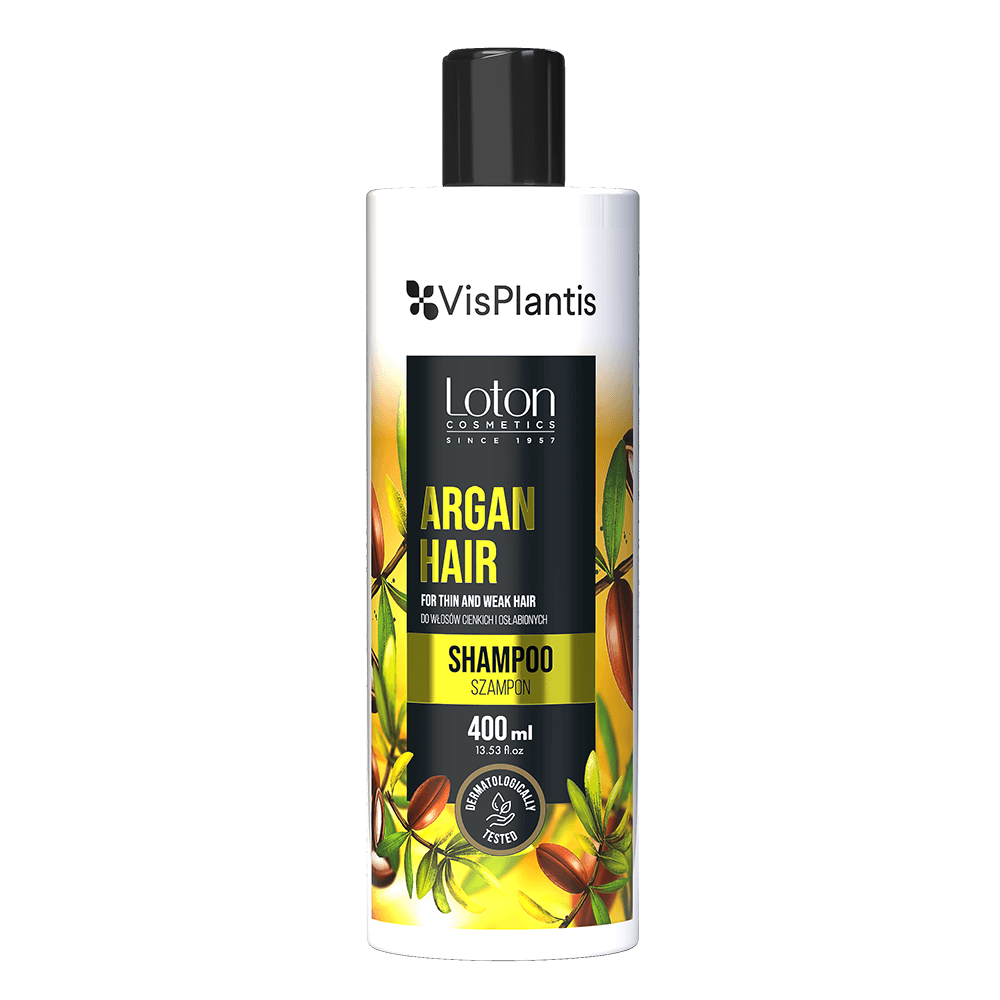 Vis Plantis Loton Argan Odżywczy Szampon do Włosów Cienkich i Słabych 400ml Best Before 28.02.26