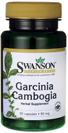 Swanson Garcinia Cambogia 5:1 Extract 80mg Tamaryndowiec Malabarski 60 Kapsułek