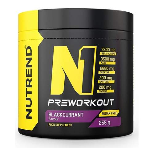 Nutrend N1 Pre-Workout Blackcurrant For Energy and Performance 255g
