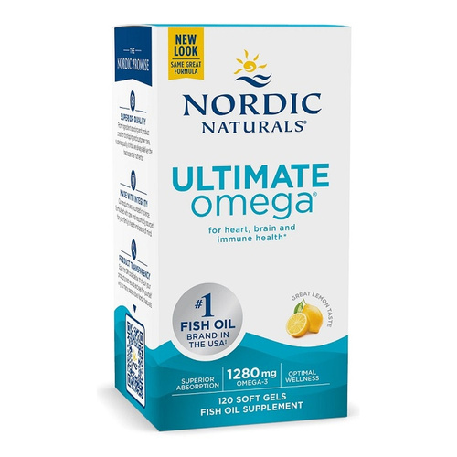 Nordic Naturals Ultimate Omega 1280mg Cytryna Wysoko Skoncentrowana Omega 3 120 Kapsułek