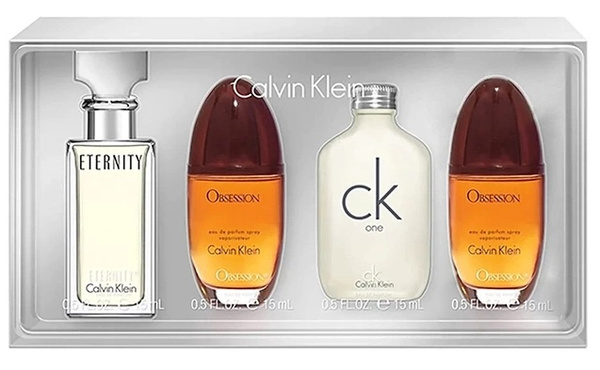 Calvin Klein Women Miniature Gift Set 15ml Eternity EDP + 15ml CK One EDT + 2 x 15ml Obsession EDP 1 Piece