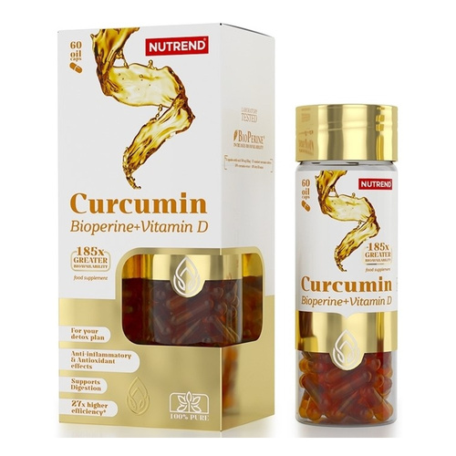 Nutrend Curcumin with Bioperine and Vitamin D for Immunity and Joint Support 60 Capsules