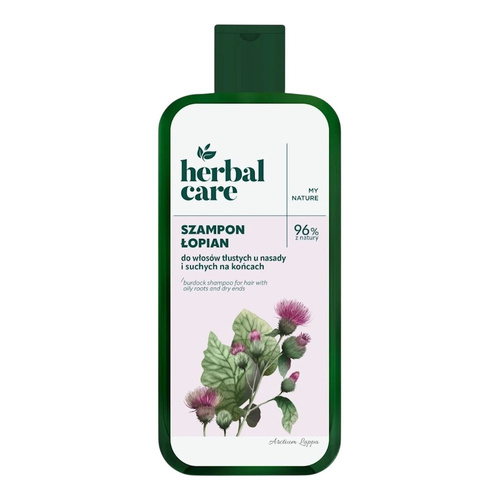 Herbal Care Szampon do Wlosów Tłustych u Nasady i Suchych na Końcach Łopian 330ml