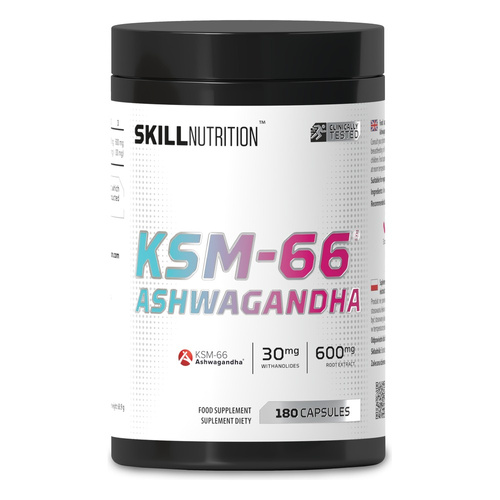Skill Nutrition KSM-66 Ashwagandha for Stress and Fatigue 180 Vegan Caps
