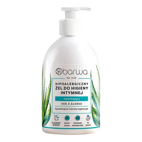 Barwa Hypoallergenic Moisturizing Intimate Hygiene Gel with Aloe Juice 500ml