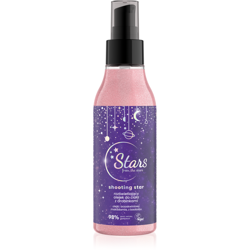 Stars from the stars Shooting Star Rozświetlający Olejek do Ciała z Drobinkami Vegan 150ml Best Before 12.01.26