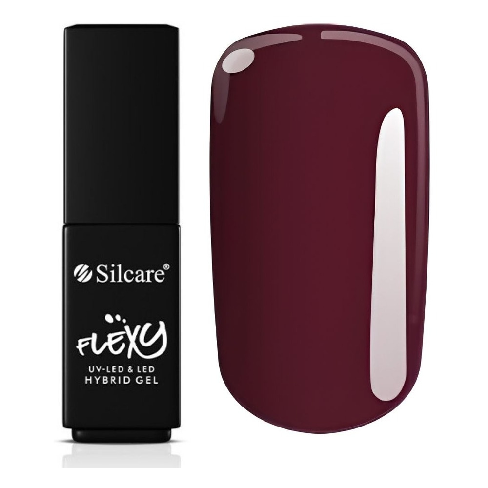 Silcare Flexy UV/LED Hybrid Nail Polish 83 Cherry In Chocolate 4.5g