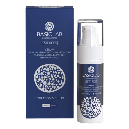 BasicLab Serum with Trehalose 10% and 5% Peptide Moisturizing and Filling for Day and Night 30ml