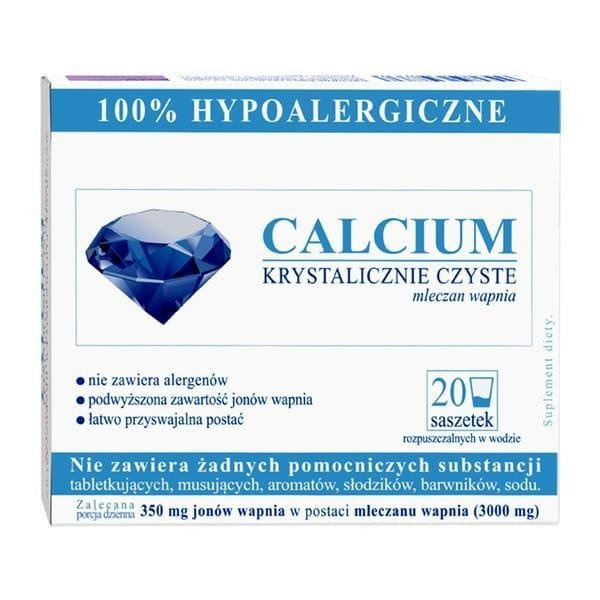 Calcium Crystal Clear, powder, 100% hypoallergenic, powder in sachets, 20pcs