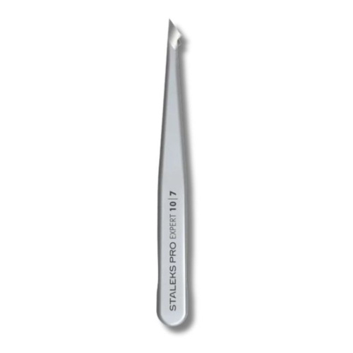 Staleks Pro Expert 10 Type 7 Eyebrow Tweezers Pointed Slant 96 mm