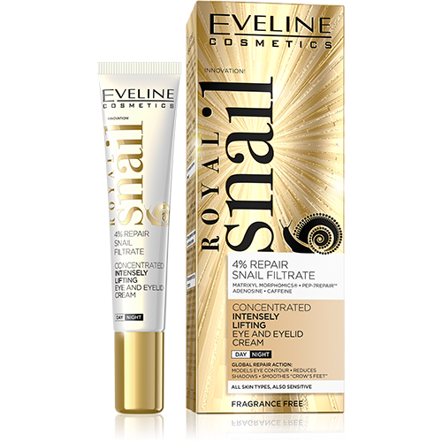 EVELINE ROYAL Snail - Skoncentrowany Krem Intensywnie Liftingujący Pod Oczy I Na Powieki, 50 + , 70 + , 20ml