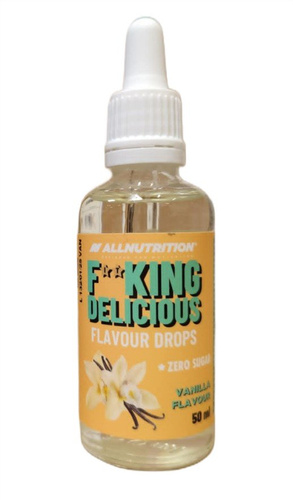 Allnutrition Fitking Delicious Krople Smakowe Waniliowe Bez Cukru do Potraw i Napojów 50ml