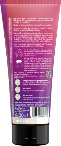 OnlyBio Reverse Washing Rich Protein Conditioner for Dull Hair Without Volume 200ml