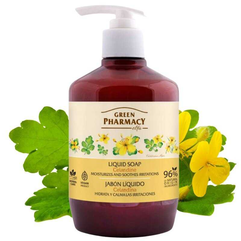 Green Pharmacy Nawilżajace Mydło w Płynie Jaskółcze Ziele 465ml