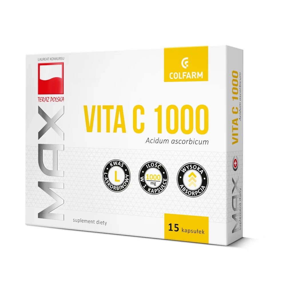 Colfarm Max Vita C Witamina C 1000mg 15 Kapsułek