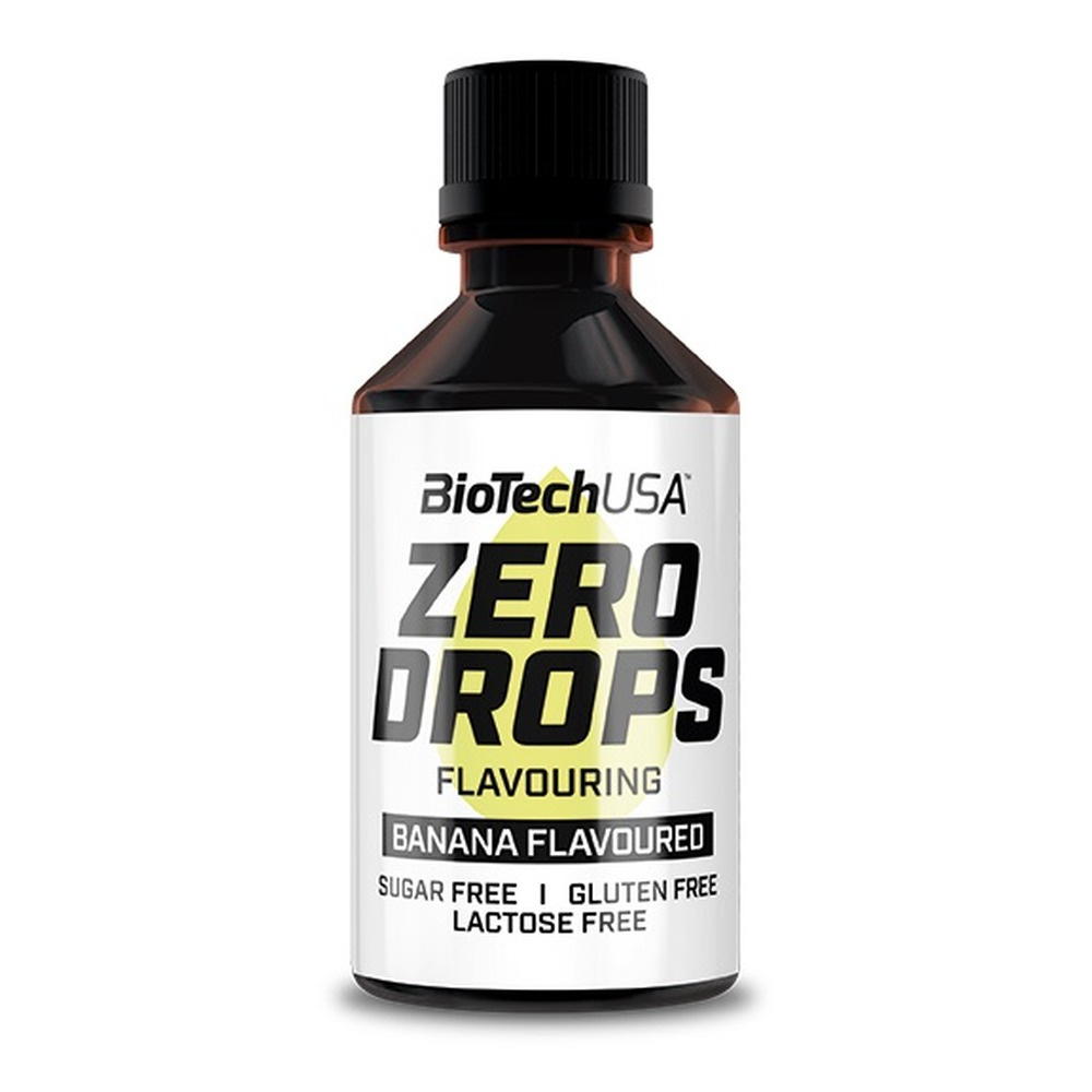 BioTechUSA Zero Drops Bananowe Krople Smakowe 50ml
