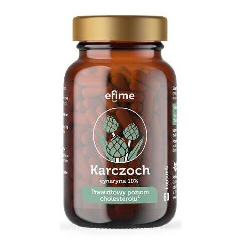 EkaMedica Efime Karczoch Cynaryna 10% Prawidłowy Poziom Cholesterolu 60 Kapsułek