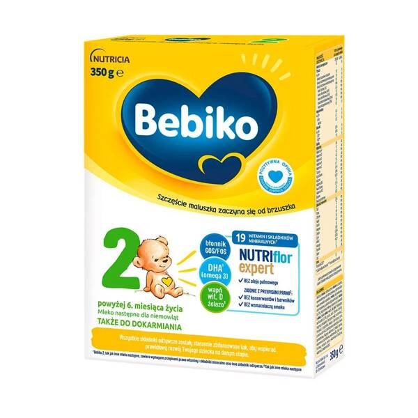 Bebiko 2 Mleko Następne dla Niemowląt Powyżej 6 Miesiąca Życia 350g Best Before 03.08.26