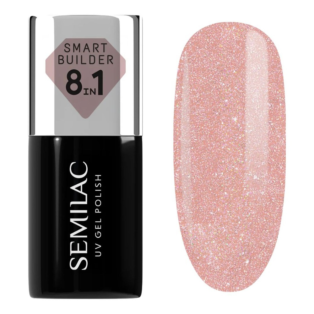 Semilac Smart Builder 8in1 Builder Gel 804 Glitter Soft Beige 7ml