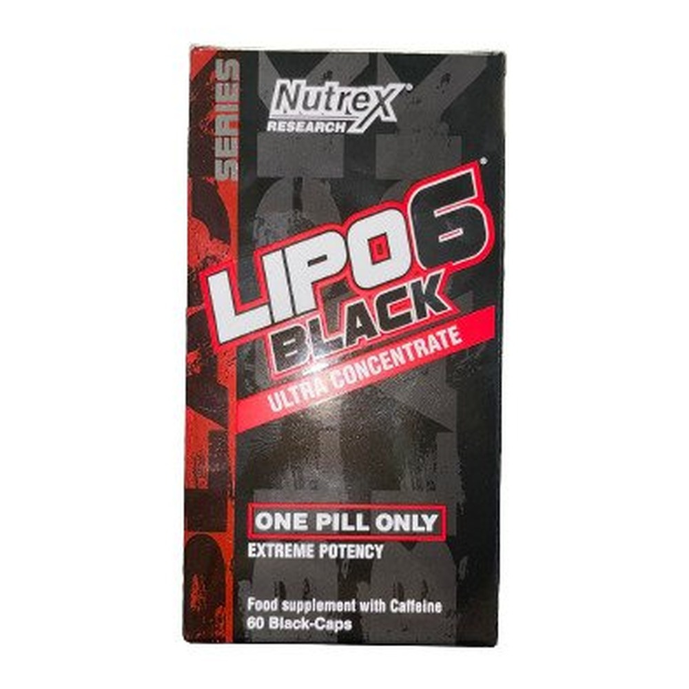 Nutrex Lipo-6 Black Ultra Concentrate Ultra Concentrated Fat Burner for Weight Reduction Support 60 Capsules