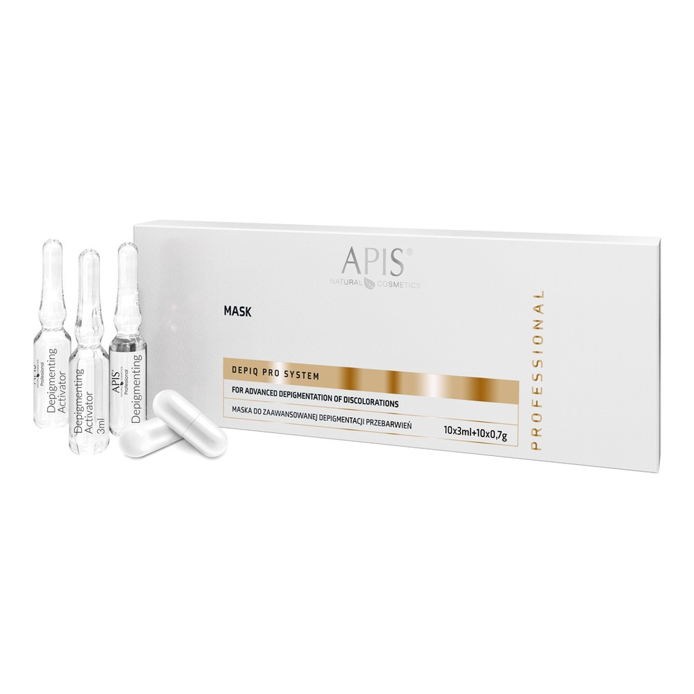 Apis Professional DepiQ Pro System Maska do Zaawansowanej Depigmentacji Przebarwień 10x3ml