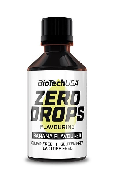 BioTechUSA Zero Drops Bananowe Krople Smakowe 50ml