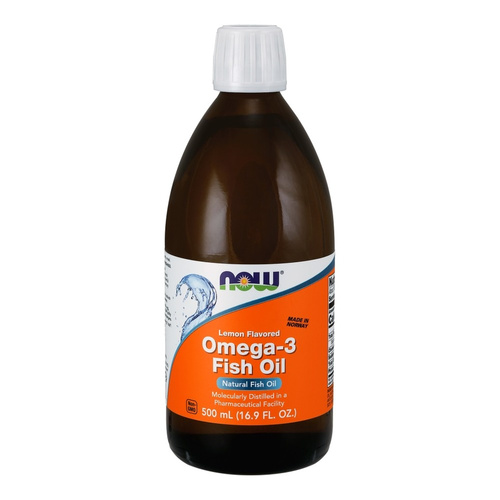 NOW Foods Omega-3 Olej Rybny w Płynie Cytrynowy 500ml