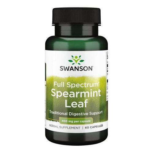 Swanson Full Spectrum Spearmint Leaf 400mg Liść Mięty 60 Kapsułek