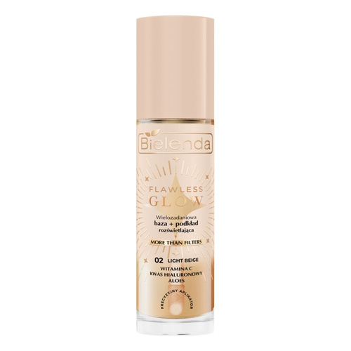 Bielenda Flawless Glow Baza i Podkład Rozświetlający 02 Light Beige 30ml