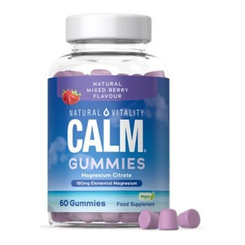Natural Vitality Calm Magnesium Citrate Gummies Natural Mixed Berries 60 Gummies