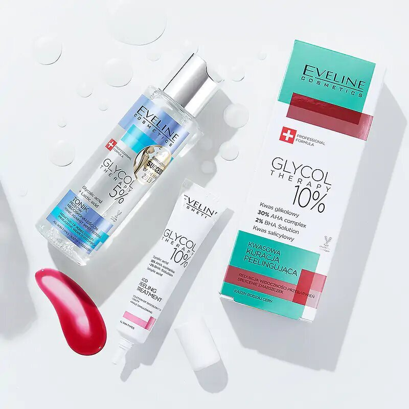 Eveline Glycol Therapy 10% Kwasowa Kuracja Peelingująca Każdy Rodzaj Cery 20ml