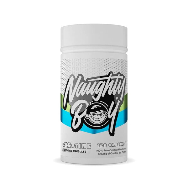 Naughty Boy Creatine Monohydrat Kreatyny w Kapsułkach Na Siłę i Wytrzymałość 120 Kapsułek