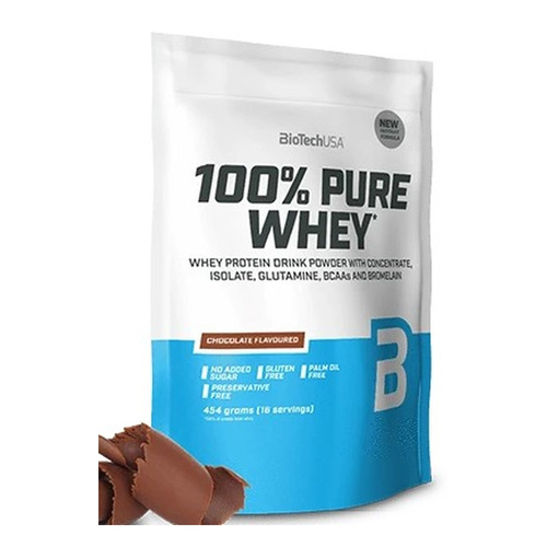 BioTechUSA 100% Pure Whey Protein Powder Cookies & Cream For Muscle Growth and Maintenance 454g