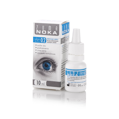 ZUMA Noka relief to eyes 0.2 Lubricant eye drops with sodium hyaluronate 0.2% Best Before 30.09.26