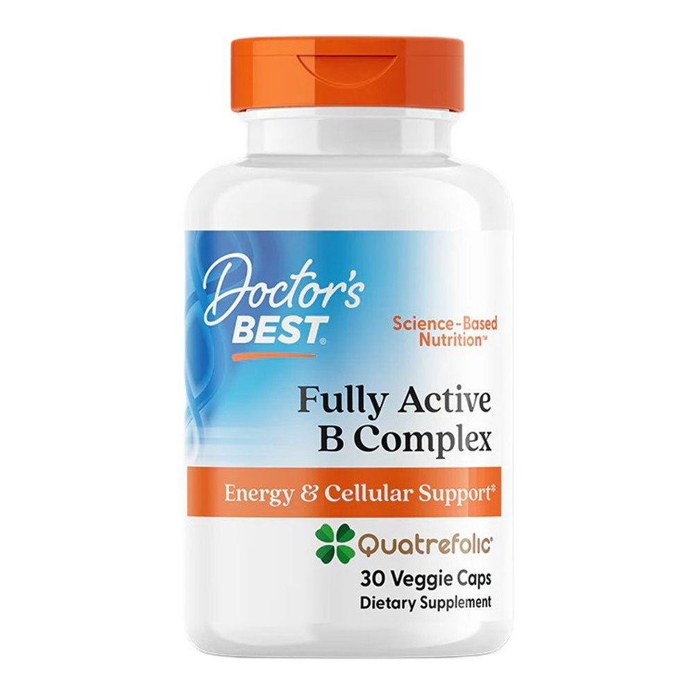 Doctor's Best Fully Active B-Complex with Quatrefolic 30 Kapsułek