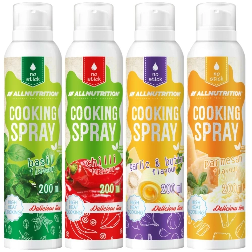 AllNutrition Cooking Spray Nowoczesny Olej Rzepakowy w Sprayu Bazylia 200ml