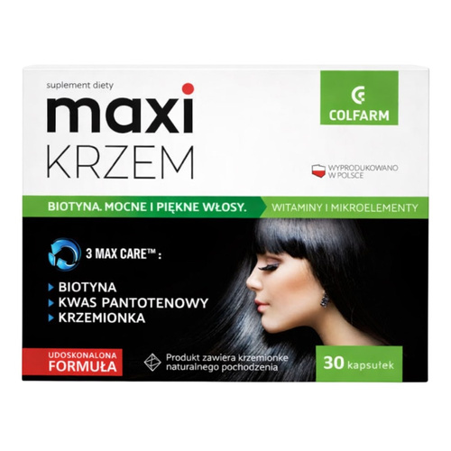 Colfarm Maxi Krzem Mocne i Piękne Włosy 30 Kapsułek