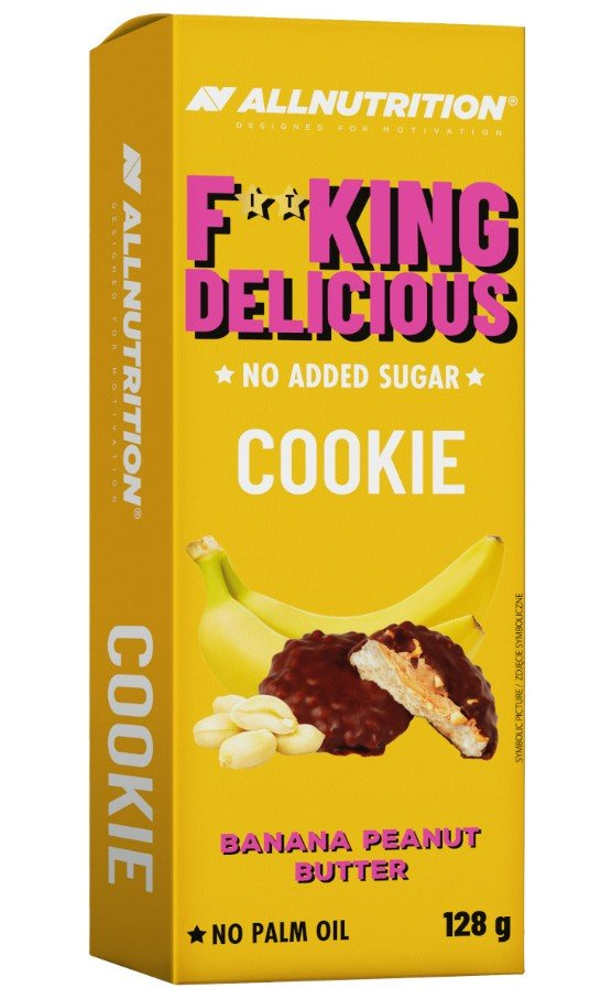 Allnutrition Fitking Delicious Cookie Bananowe z Masłem Orzechowym 128g