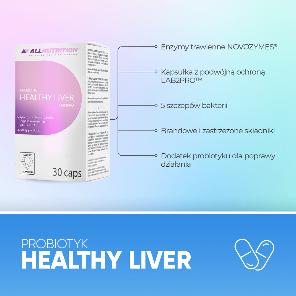 Allnutrition Probiotic Healthy Liver Supports Liver Function 30 Capsules