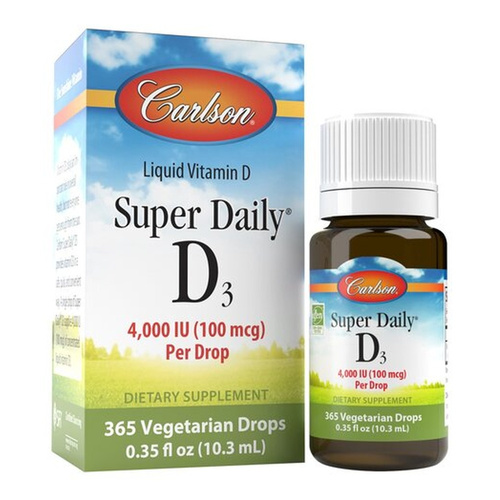 Carlson Labs Super Daily D3 Vitamin D3 Drops, 4000 IU 10ml