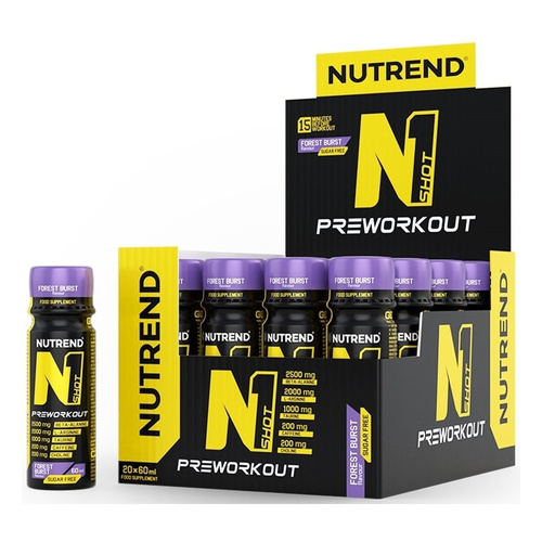 Nutrend N1 Shot Forest Burst Pre-Workout Stimulant for Athletes 20 x 60ml