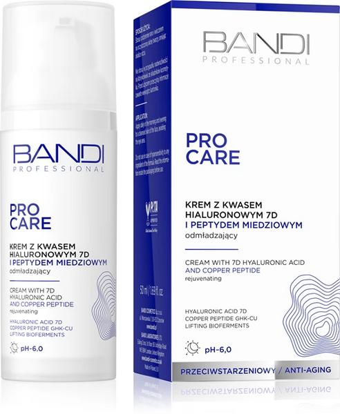 Bandi Pro Care Face Cream with Hyaluronic Acid 7D and Copper Peptide for Mature Skin 50ml