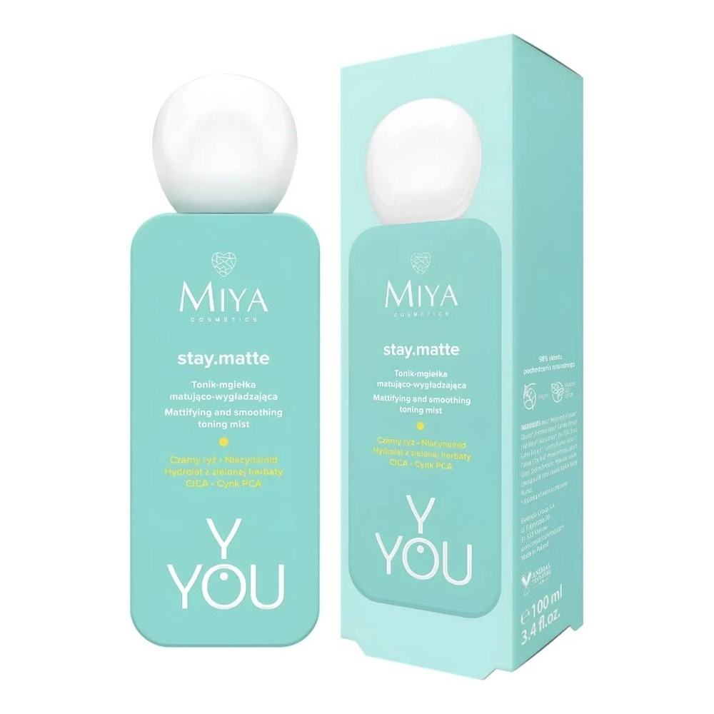 Miya Stay.Matte Mattifying and Smoothing Facial Toning Mist 100ml