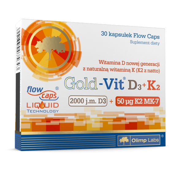 Olimp Gold-Vit D3 + K2 2000 j.m. Olej Lniany 30 Kapsułek