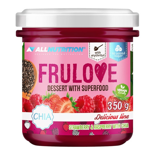 Allnutrition Delicious Line Frulove Dessert with Superfood Strawberry & Raspberry with Chia 350g