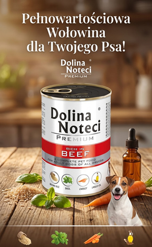 Dolina Noteci Premium Wet Food with Beef for Adult Dogs of All Breeds 400g