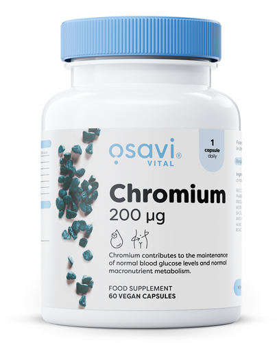 Osavi Chrom 200mcg na Prawidłowy Poziom Glukozy we Krwi 60 Wegańskich Kapsułek